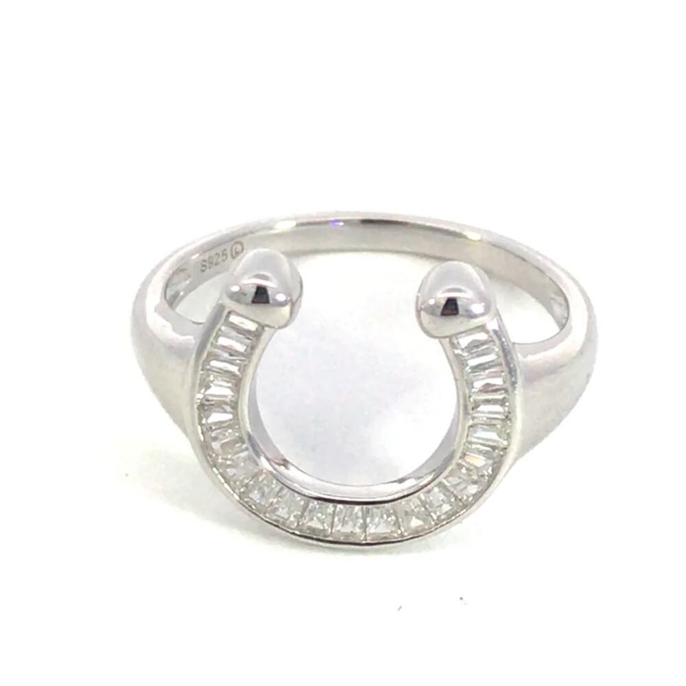 Make it Happen ring Horseshoe Ring 925 Sterling Silver Size 6